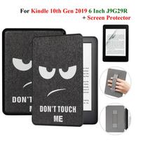 Dėklas Kindle 10-os kartos + Ekrano apsauga 6 colių su rankos dirželiu E-knygai J9G29R Odinis dangtelis Žadinimo/Miegojimo režimas Funda J9G29R kindle 10th