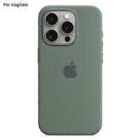 Iphone 15 Pro dėklas su Magsafe, skysto silikono apsauginis dangtelis yt4, skirtas iPhone dėklui žalia