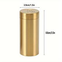 Elegant Gold Stainless Steel Spice Bottle Set - Pair of 304 Pepper & Salt Jars beige