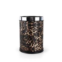 Apvalus plastikinis šiukšliadėžė be dangčio miegamajam ir vonios kambariui 10L 30cm*22cm leopardas