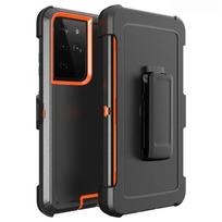 3-in-1 Karinio Stiliaus Atsparus Smūgiams Telefono Dėklas Samsung S26 S26 Plus S26 Ultra Otter Case Dėžutė Sagtis Ant Diržo Apsauginis Dangtelis For Galaxy S26&With Clip black