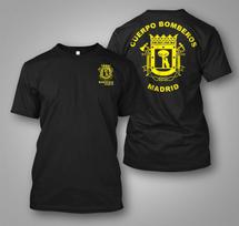 Spain Madrid Firefighter Fire Brigade Cuerpo Bomberos TShirt Short Sleeve Casual  Cotton T Shirt 3XL gray