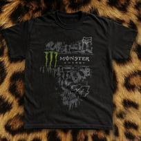Vintažiniai Monster Energy Grafiniai Marškinėliai Unisex Retro Šaunūs Medvilniniai T-Shirt L black