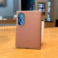 Samsung Galaxy Z Fold 8 plačiam 5G dėklas, prabangus galvanizuotas matinis odinis, magnetinis belaidžio įkrovimo, atsparus smūgiams, kietas galinis dangtelis no front cover&Galaxy Z Fold 8 Wide ruda