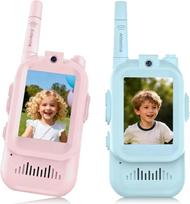 Kids Video Walkie Talkies, 2 Pack for Kids, Rechargeable Video Call Toys for Christmas Birthday Gift for Boys Girls Age 3-15