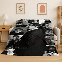 Kpop Bang Chan Stray Kids Muzikinis flanelinis pledas Minkštas šiltas apklotas miegamajam svetainei lovai kelionei stovyklavimui iškylai Dovana 80x120cm