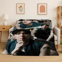 Kpop Bang Chan Stray Kids Muzikinis flanelinis pledas Minkštas šiltas apklotas miegamajam svetainei lovai kelionei stovyklavimui iškylai Dovana 100x150cm