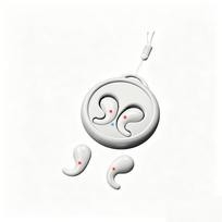 Xiaomi Ultra‑Soft Sleep Wireless Earphones Lightweight Noise Cancelling Buds Silicone Anti‑Lost Lanyard Compact Headphones for Sleeping balta