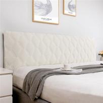Viskas įskaičiuota Super Soft Smooth dygsniuotas galvos apdangalas Storas aksominis galvūgalio užvalkalas Vienspalvis lovos nugaros užvalkalas nuo dulkių W100 x H70cm white