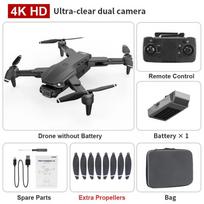L900 Pro Drone 4K Profesionalus 5G GPS HD fotoaparatas, fotografuojantis be šepetėlių, sulankstomas keturkopteris 1B juoda