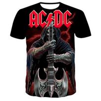 Naujos mados vasaros 3D vyriški metalo roko juostos marškinėliai, kasdieniai moteriški ir vyriški hiphopo sportiniai didelio dydžio viršutiniai 100/6 xl S mėlyna