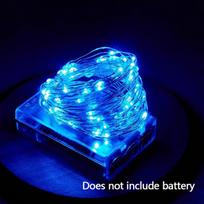 5M 10M LED USB varinės vielos stygos pasakų lemputės Kalėdų vestuvių mini LED lempos LED dirželio lemputė 2M 20leds【Battery box】 mėlyna
