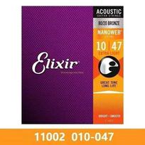 Eliksyro akustinės gitaros stygos, skirtos groti elektra Populiarioji muzika Rokas 80/20 Bronzinis Nikelis 11002 16052 16027 11-52 Gitaros priedas Brass NANOWEB11002 orange