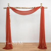 6 -10 metrų vestuvių arkos drapiravimo audinys permatomas šifonas tiulis užuolaida drapiravimas fonas vakarėlio reikmenys drapiruotės ceremonijos dekoracija 6 Meters x 74cm