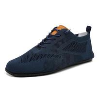 Nauji Loafers Vyriški minkšti vairavimo mokasinai Aukštos kokybės plokščiapadžiai vyriški vaikščiojimo batai Kvėpuojantis tinklelis laisvalaikio loafers Vasariniai vyriški batai 47 mėlyna