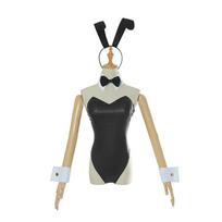 Helovino Seksualus Kiškio Mergaitė Senpai Cosplay Kostiumas Kombinezonas Dirbtinė Oda Moteriški Kiškio Kostiumai XXL juoda