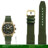 20mm 21mm 22mm Nailoninė laikrodžio apyrankė IWC Universaliam Pilotui Mark 18 Spitfire Fighter Portugalijos serijai Drobės laikrodžio dirželis Apyrankė 21mm black