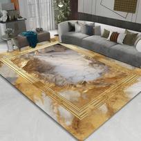 Šiaurietiško stiliaus prabangus didelis kilimas svetainei, marmuro tekstūros, buitinis, kilimėlis po sofa ir kavos staliukais, skalbiamas, kambario dekoras, miegamojo kilimai 160*200cm