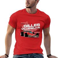 Naujas Gilles Villeneuve - F1 1979 marškinėlis marškinėliai oversized marškinėlis oversized marškinėliai marškinėliai vyrams pakuotė L red