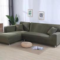 Vienspalviai sofos užvalkalai svetainei Elastingas sofos užvalkalas L formos kampinis sofos užvalkalas Slipcover kėdės apsauga 1/2/3/4 sėdynė 3-seat 195-230cm
