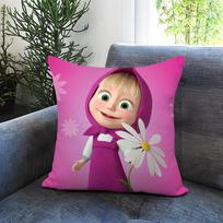 anime M-Masha And B-Bears Cushion Cover Comfortable Reversible Pillow Cover Ideal for Car Sofa Bedroom & Beyond 12x12Inch pink