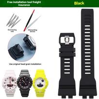 Skirta G-SHOCK Casio GBA-800GBD-800 GMA-B800 serijos vandeniui atspari derva silikono laikrodžio apyrankė priedai laikrodžio grandinėlė juoda geltona GMA-B800mm juoda