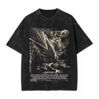 2026 Siaubo Silent Hill Heavens Night Išplauto spaudinio marškinėliai Hip Hop marškinėlis Gatvės Streetwear Unisex trumparankoviai viršutiniai drabužiai Per dydį T marškinėlis L žalia