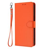 Piniginės tipo dėklas su atvartu, skirtas XiaoMi RedMi Note 15 14 14S 13 12 12R 12T 11 11S 10 10S 9 9S Pro Plus Max Turbo 4G 5G, PU odos dangtelis su kortelių laikikliais RedMi Note 9 Pro Max 4G oranžinė