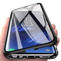 360° magnetinis apsauginis dėklas, skirtas Samsung Galaxy A55 A52S A56 A53 A54 5G, dvipusis grūdintas stiklas, smūgiams atsparūs telefono dėklai For Galaxy A56&Front and rear glass juoda
