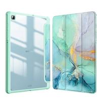 Dėklas Samsung Galaxy Tab S6 Lite 10.4 P620 P625 P610 P615 P613 P619 planšetiniam kompiuteriui su pieštuko laikikliu, trijų sulankstymo stovas S6 Lite P613 P619 white