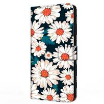Gėlių piniginė odinis dėklas Samsung A34 A14 A54 5G dangtelis A 54 stovas apverčiamas buferis Samsung Galaxy M21 M32 M51 A30S GalaxyA34 Galaxy A30S&Case & Strap black