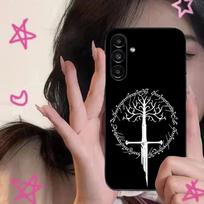L-Žiedų Viešpaties Žemėlapio Telefono Dėklas Samsung S24,S21,S22,S23,S30,Ultra,S20,Plus,Fe,Lite,Note,10,9,5G Juodas Minkštas Dangtelis Samsung S22plus5G white