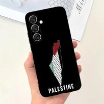 P-Palestina-es-F-Vėliava ŽEMĖLAPIS Telefono dėklas Samsung S25,S24,S21,S22,S23,S30,Ultra,S20,Plus,Fe,Lite,Note,10,9,5G Juodas dangtelis Samsung S235G white