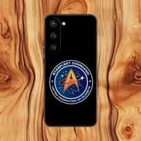 Star Trek laivų logotipas telefono dėklas Samsung S 25,24,23,22,30,21,10,9,Ultra,Plus,Lite,FE,4,5 G juodas minkštas dėklas Samsung S25Plus black