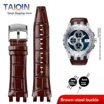 Swatch SVGK403 SVGK407 SVGB400 SVGB402 SVGB408 natūralios odos laikrodžio apyrankė 22mm vyriškos apyrankės dirželio priedai 22mm gray