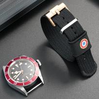 Aukštos kokybės nailoninis laikrodžio dirželis TUDOR Black bay Biwan/1958, minkštas vandeniui atsparus drobės dirželis vyrams, lauko sporto apyrankė 22mm 22mm gray