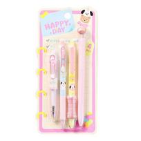 4Pcs Twist Action Plastic Gel Pen 0.5MM Tip Retractable Gel Inks Pen Black Inks for Daily Journaling Note Taking