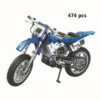 Technika Motociklo Modelio Statybiniai Blokeliai Moto Lenktynės Motociklas Miesto Transporto Priemonės Rinkiniai Visureigių MOC Rinkiniai Vaikų Statybiniai Žaislai gray