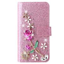 Blizganti piniginės dėklas Samsung Galaxy S26 Ultra S25 FE S24 S23 Plus S22 A35 A17 A14 A15 A16 A26 A36 A56 A55 A34 A54 A13 A33 For Galaxy A36 A56 pink