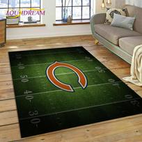 Amerikietiško futbolo regbio komandos logotipas Kilimas, Kilimas svetainei, miegamajam, sofai, Durų kilimėlis Dekoracija, Neslystantis vaikiškas grindų kilimėlis 40x60cm(15x23in)