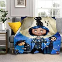 Koraliina animacinis filmas Mesti pledas Piknikui Super minkštas kawaii pledas Kelionei Lovatiesė Sofai Sofa Lova Pledas Gimtadienio dovana 80x120cm gray