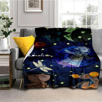 Koraliina animacinis filmas Mesti pledas Piknikui Super minkštas kawaii pledas Kelionei Lovatiesė Sofai Sofa Lova Pledas Gimtadienio dovana 80x120cm