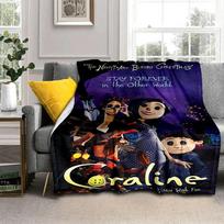 Koraliina animacinis filmas Mesti pledas Piknikui Super minkštas kawaii pledas Kelionei Lovatiesė Sofai Sofa Lova Pledas Gimtadienio dovana 100X150CM