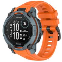 Silikoninis dirželis Garmin Instinct 3 Amoled 50mm 45mm Originalus oficialus apyrankė Garmin Instinct 3 Solar 45mm 50mm dirželiui Instinct 3 45mm oranžinė