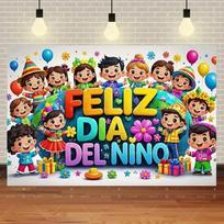 Animacinis laimingos vaikų dienos temos fonas Feliz Día del Niño Vaikų vakarėlio dekoravimo fonas Kūdikio krikšto šventės banerio reikmenys 180X120CM