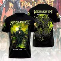 Megadeth Rust 3D All Over Print Tshirt Men Women Fashion T-shirt Sports T Shirt Summer Short Sleeve Tops Tee Clothes Heavy Metal 3XL gray