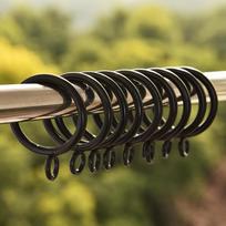 High Quality Black Metal Curtain Rings Hanging For Curtains And Rods 4 Sizes New 10pcs brown