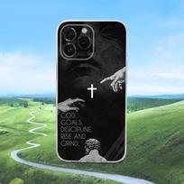 Jėzus Biblijos eilutė Krikščioniškas telefono dėklas iPhone 16,15,14,13,12,11 Pro,Max,Plus,X,XS,XR,SE,Mini Skaidrus Silikoninis Minkštas iPhone14ProMax