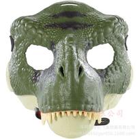 Dinozauro kaukė galvos apdangalas, realistiška gyvūno latekso kaukė, judančiu žandikauliu veido kaukė, Helovino vakarėlio juokingi rekvizitai Green Dinosaur gray