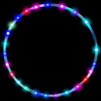 60-90CM LED Šviečiantis Šokio Lankas Automatiškai Keičiantis Spalvas Stroboskopinis Švytintis Treniruočių Fitneso Lankas Vaikams Suaugusiems Svorio Metimui Šventės Pasirodymui Treniruotėms 14 Light, 60cm įvairiaspalvis